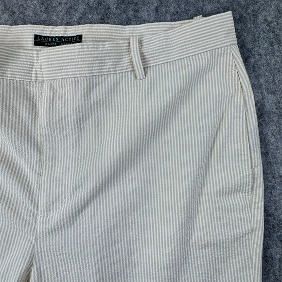 Ralph Lauren Active Womens 12‎ Striped Cotton flat Front Pant - Picture 7 of 7
